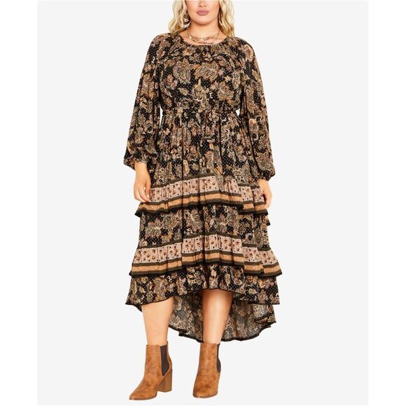 avenue Dresses & Skirts - avenue Womens Amahle Maxi High-Low Dress, Multicoloured, NWT